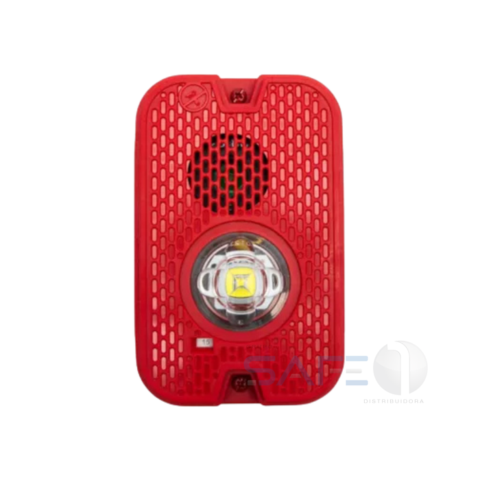 P2GRKLED - Sirene com LED Estroboscópico Vermelha para Exterior System Sensor