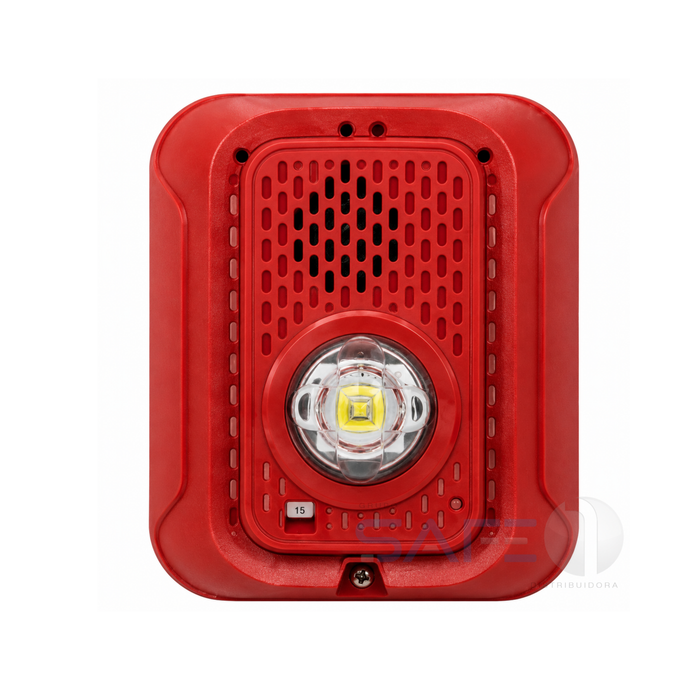 P2RLED-P - Sirene com LED Estroboscópica Vermelha 2W System Sensor