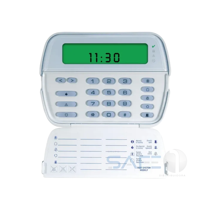 RFK5500L1 – Teclado LCD DSC RFK5500 com Receptor Sem Fio de 433 MHz