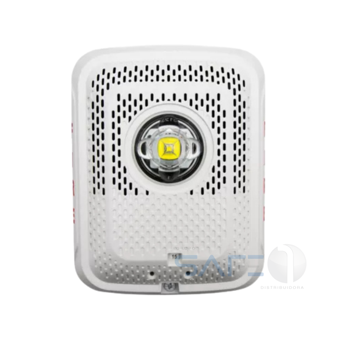 SPSWLED - Sirene Estroboscópica LED Branca de Parede System Sensor