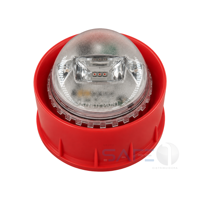 WRA-RC-I05 - Sirene Endereçável com Flash Vermelho Caixa Vermelha Morley