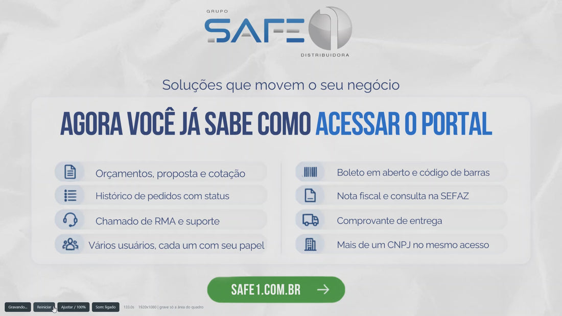 Tutorial: como acessar o Portal do Cliente SAFE1