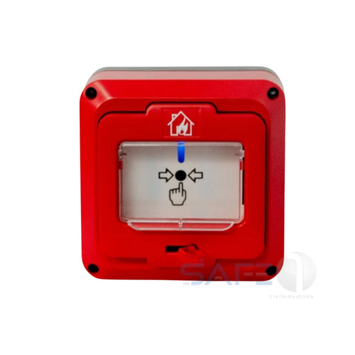 Acionador manual sem fio Firebee 21241 LRAIR IP66 com tampa de proteção transparente